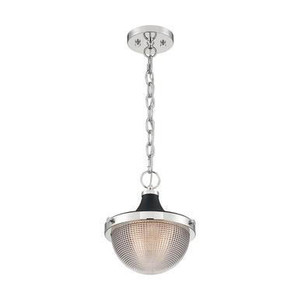 Nuvo Lighting Nuvo 60-7069 Polished Nickel and Black Ceiling Mount Fixture 