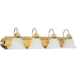 Nuvo Lighting Nuvo 60-330 Polished Brass 4 Light Wall Mount Fixture 