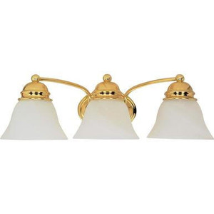 Nuvo Lighting Nuvo 60-350 Polished Brass 3 Light Wall Mount Fixture 