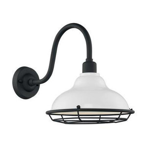 Nuvo Lighting Nuvo 60-7022 Gloss White and Textured Black Wall Mount Fixture 