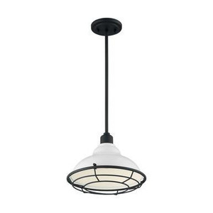 Nuvo Lighting Nuvo 60-7024 Gloss White and Black Ceiling Mount Fixture 