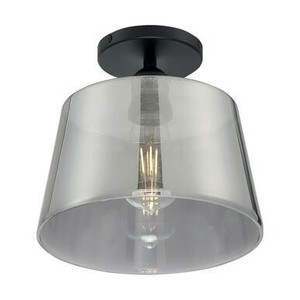 Nuvo Lighting Nuvo 60-7334 Black and Smoked Glass Ceiling Mount Fixture 