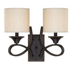 Westinghouse Lighting Westinghouse 6302700 Lenola Two-Light Indoor Wall Fixture 