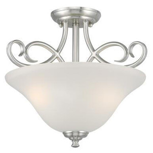 Westinghouse Lighting Westinghouse 6573800 Dunmore 15-Inch, Two-Light Indoor Semi-Flush Mount Ceiling Fixture 