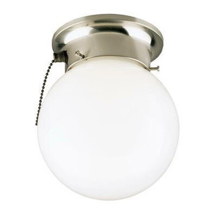 Westinghouse Lighting Westinghouse 6720800 One-Light Indoor Flush-Mount Ceiling Fixture with Pull Chain 