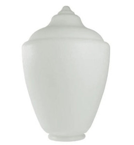 LBS Lighting 23" Frost Acorn Street Lamp Light Cover 8" Neck Lip Base