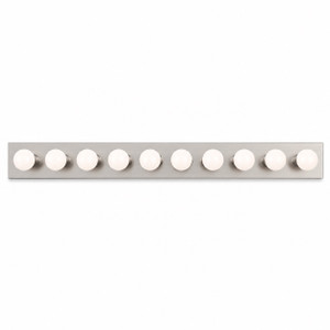 Volume V1030-33 Brush Nickel Hollywood Bar 10 Light Fixture