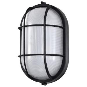 Satco 62-1391 Black Wall Mount Light with White Glass