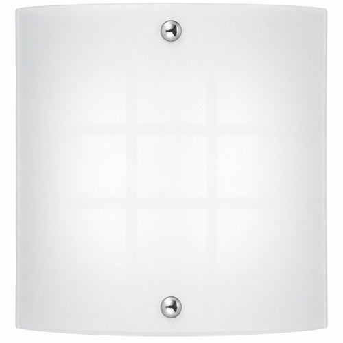V6628-33 Volume Lighting - Brushed Nickel LED Wall Mount Sconce with White Glass Shade - 3000K