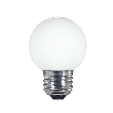 1.4W G16.5/WH/LED/120V/CD Satco S9159 - White LED G16.5 Globe Bulb - 2700K