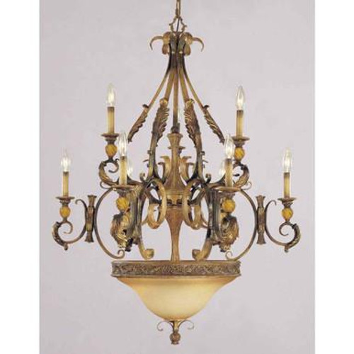 Volume Lighting Volume V3232-58 Heirloom Umber Chandelier Light Fixture 