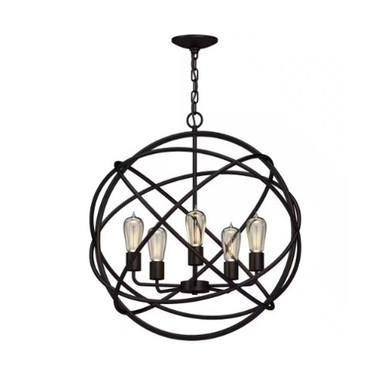 Volume Lighting Volume V3115-79 Antique Bronze Round Chandelier Light 