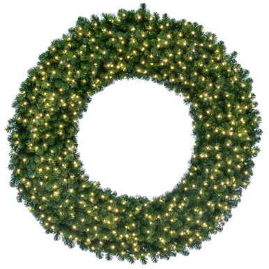 Vickerman 120" Grand Teton Artificial Christmas Wreath Warm White Wide Angle LED Lights