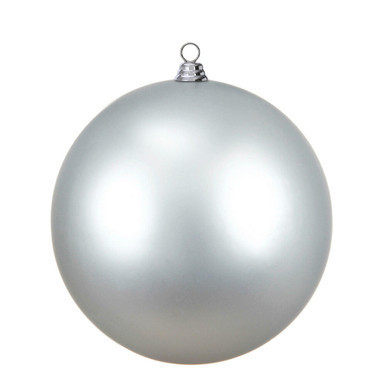 N594007DMV Vickerman - 15.75 in Silver Matte Ball UV Outdoor Christmas Ornament