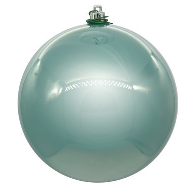N592540DPV Vickerman - 10 in Frosty Mint Pearl Ball UV Outdoor Christmas Ornament