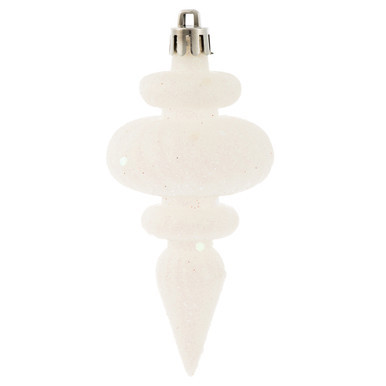 Vickerman N500011 - White Finial Ornament