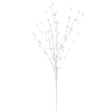 QG221911 Vickerman - 36" White Berry Glitter Holiday Spray - 6 Pack