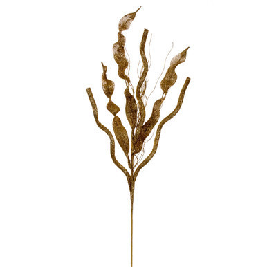 QG223808 Vickerman - 34" Artificial Gold Multi Spiral Glitter Spray - 4 Pack
