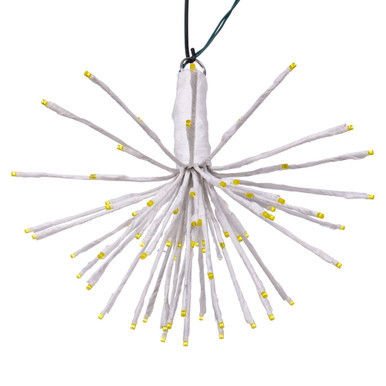 X21W087 Vickerman - 16 Inch Outdoor Yellow LED Starburst Christmas Light - White Frame