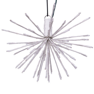 X21W081 Vickerman - 16 Inch Outdoor Warm White LED Starburst Christmas Light - White Frame