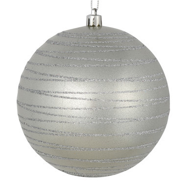 Vickerman N187607D - Silver Ball Ornament