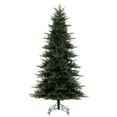 Vickerman 6.5' x 52" Vermont Fraser Fir Artificial Unlit Christmas Tree Folding Metal Tree Stand