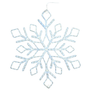 X176136T Vickerman - 36 Inch Outdoor Pure White LED Diamond Twinkle Ropelight Snowflake