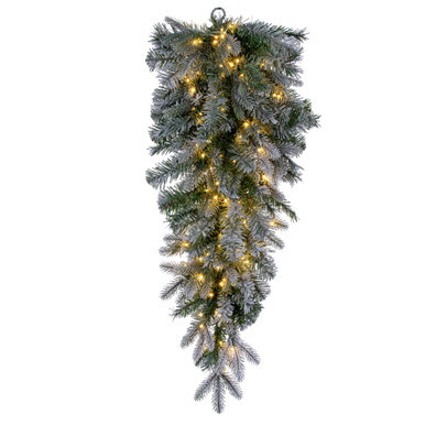 Vickerman 36" Frosted Douglas Fir Artificial Pre-Lit Warm White 3mm Low Voltage LED Wide Angle Lights