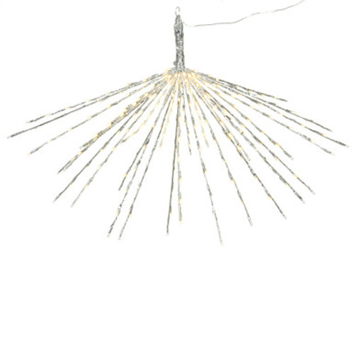 Vickerman 240Lt Warm White 36" Silver Twinkle Starburst Twinkle Bulbs