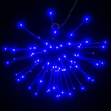X21G082 Vickerman - 16 Inch Outdoor Blue LED Starburst Christmas Light - Green Frame