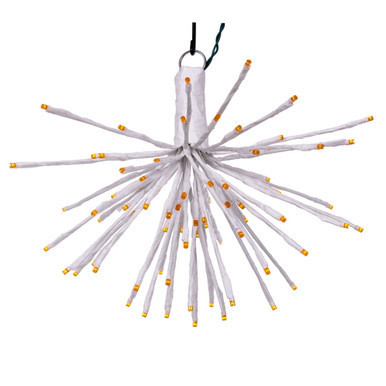 X21W088 Vickerman - 16 Inch Outdoor Orange LED Starburst Christmas Light - White Frame