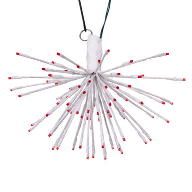 X21W083 Vickerman - 16 Inch 80-Light Outdoor Red LED Starburst Christmas Light - White Wire