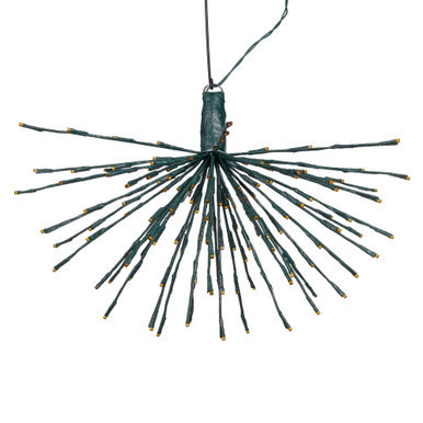 X21G168 Vickerman - 24 Inch 160-Light Outdoor Orange LED Starburst Christmas Light - Green Wire