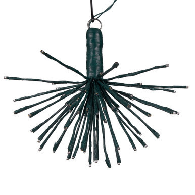 X21G081 Vickerman - 16 Inch 80-Light Outdoor Warm White LED Starburst Christmas Light - Green Wire