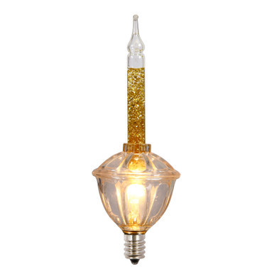 V490775 Vickerman - Gold Incandescent C7 Bubble Christmas Bulbs - 3 Pack