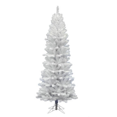 Vickerman A103275 7.5' x 36" White Salem Pencil Pine 679T