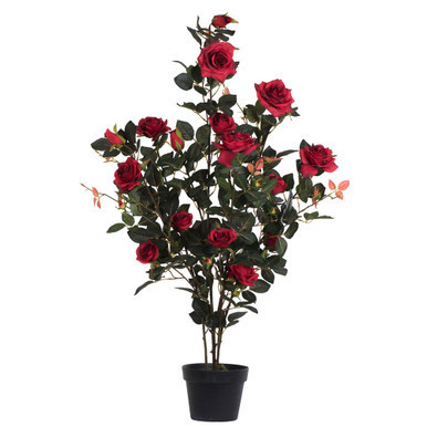 TA181803 Vickerman - 45 in Red Rose Artificial Bush - Potted