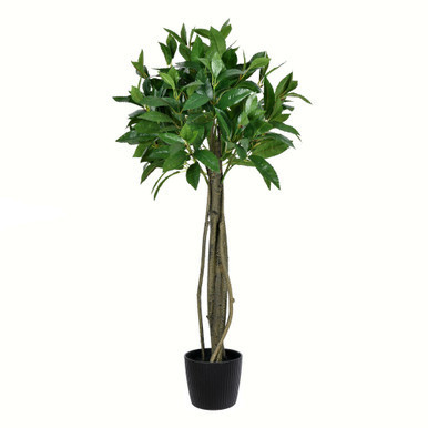 Vickerman 3' Artificial Potted Bay Leaf Topiary
