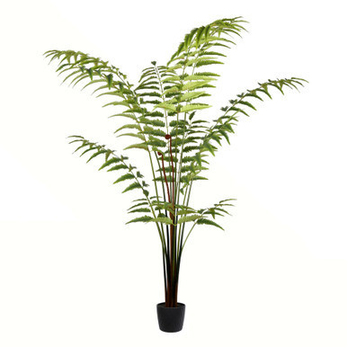 Vickerman 6' Artificial Potted Leather Fern