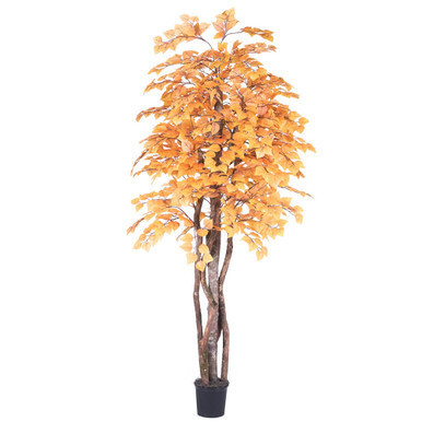 TEX2260-07 Vickerman - 6 ft Artificial Golden Aspen Executive Tree - Black Pot