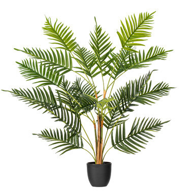 Vickerman 35" Artificial Potted Fern Palm Real Touch Leaves