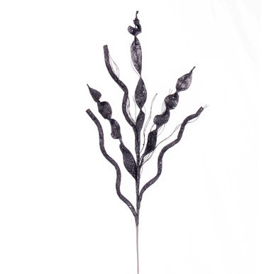 QG223887 Vickerman - 34" Pewter Multi Spiral Glitter Spray - 4 Pack