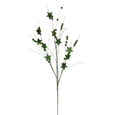 QG224634 Vickerman - 33" Juniper Star and Ball Glitter Spray - 6 Pack