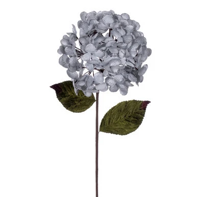 QG212307 Vickerman - 17" Artificial Silver Hydrangea Christmas Spray - 3 Pack