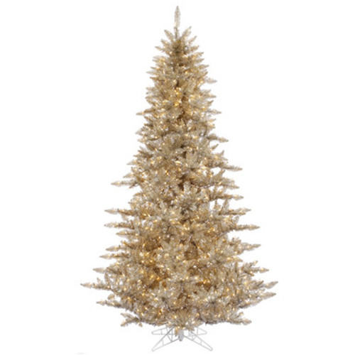 Vickerman 6.5' Champagne Fir Artificial Christmas Tree Warm White Dura-lit LED Lights