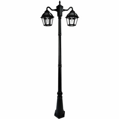 Gama Sonic Solar Lighting Gama Sonic 177B50002 Polaris Double Head Lamp Post