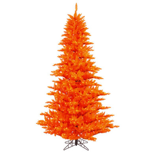 Vickerman 10' Orange Fir Artificial Christmas Tree Orange  Dura-lit LED Lights