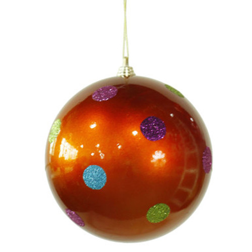 Vickerman M120218 - Burnished Orange Ball Ornament