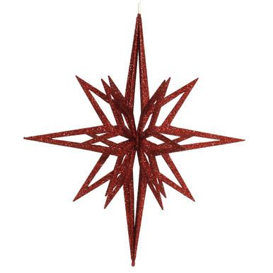Vickerman M148403 - 24" Red Iridescent Star Christmas Ornament