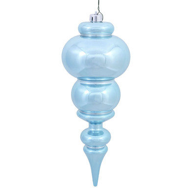 Vickerman N150632DSV - Baby Blue Finial Ornament